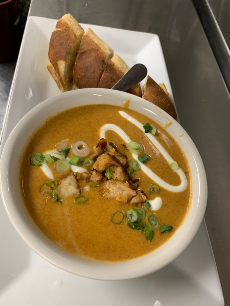 Lobster Bisque with French Bread